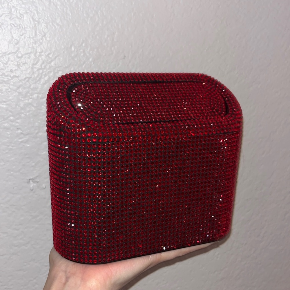 Sparkling red car mini trash can ❤️